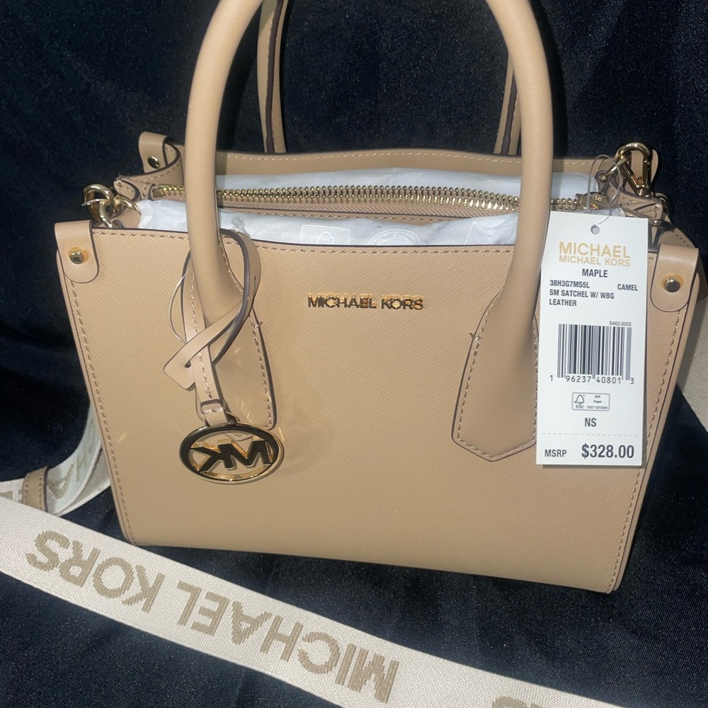 Michael Kors Maple Camel SM Satchel Leather W/WBG